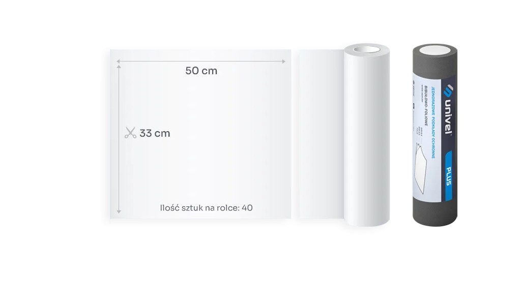 Stomatics underlay/serviet în rolă 33x50cm/40pcs negru Univel Plus - Imagine 2